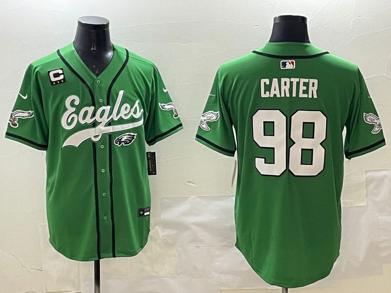 Men Philadelphia Eagles #98 Carter Green three generations Jointly Name 2025 Nike Limited NFL Jersey style 1